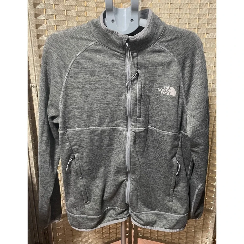 The North Face Mens Canyonlands Full Zip Fleece Jacket Grey Heather Large L